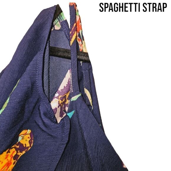 FASHION NOVA VIDETTE Navy Blue Floral Side Tie Romper 3X - Picture 6 of 16